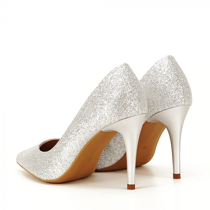 Pantofi eleganti argintii Claudia [8]