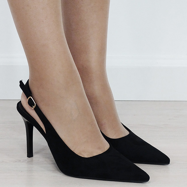 Pantofi eleganti negri cu toc subtire 5001 01 [6]