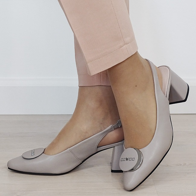 Pantofi gri eleganti din piele naturala BY6887-5 03 [2]