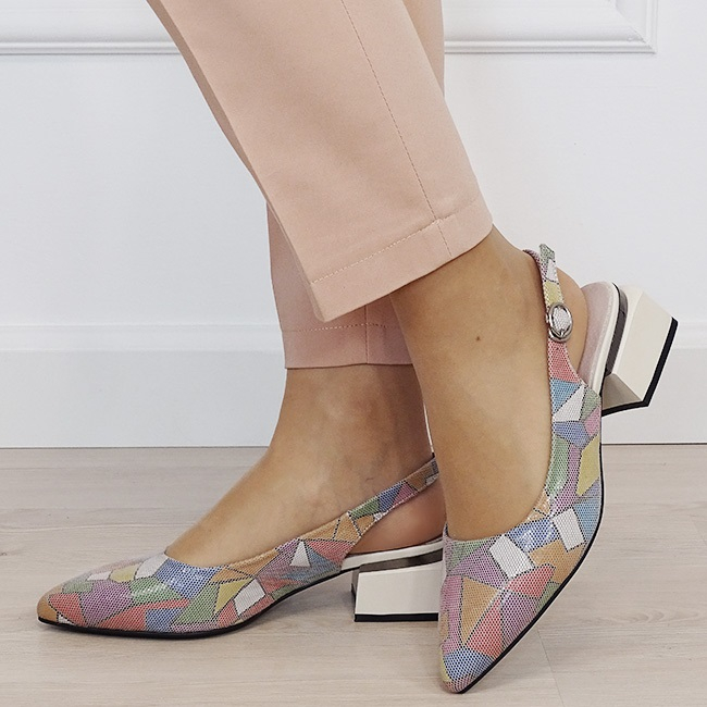 Pantofi multicolor comozi din piele naturala BY6889-4 02 [2]