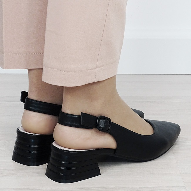 Pantofi negri comozi din piele naturala BY6888-3 02 [5]