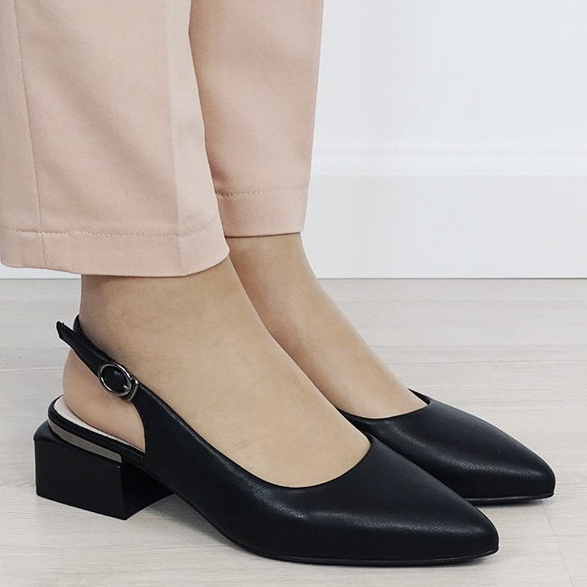 Pantofi negri comozi din piele naturala BY6889-1 02 [6]