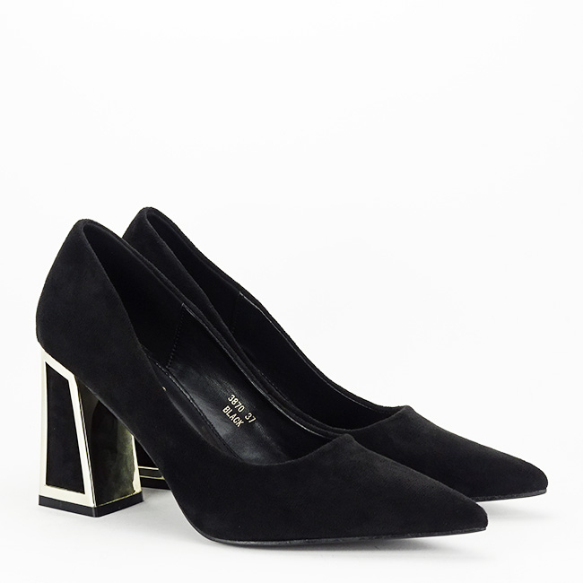Pantofi negrii cu toc comod 3870 02 [6]