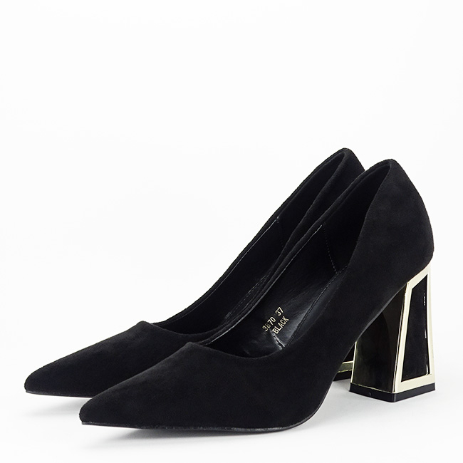 Pantofi negrii cu toc comod 3870 02 [2]