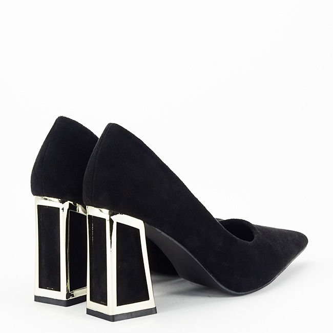 Pantofi negrii cu toc comod 3870 02 [5]