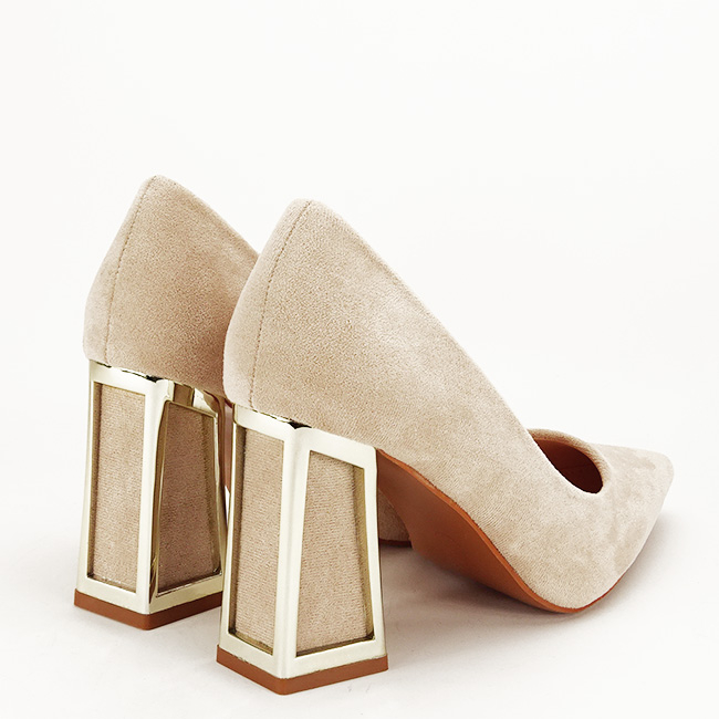 Pantofi nude cu toc comod 3870 02 [5]