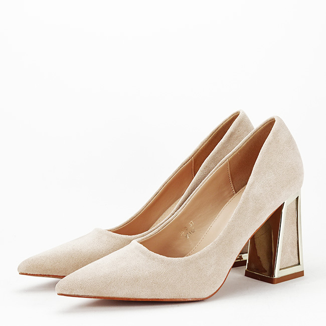Pantofi nude cu toc comod 3870 02 [2]