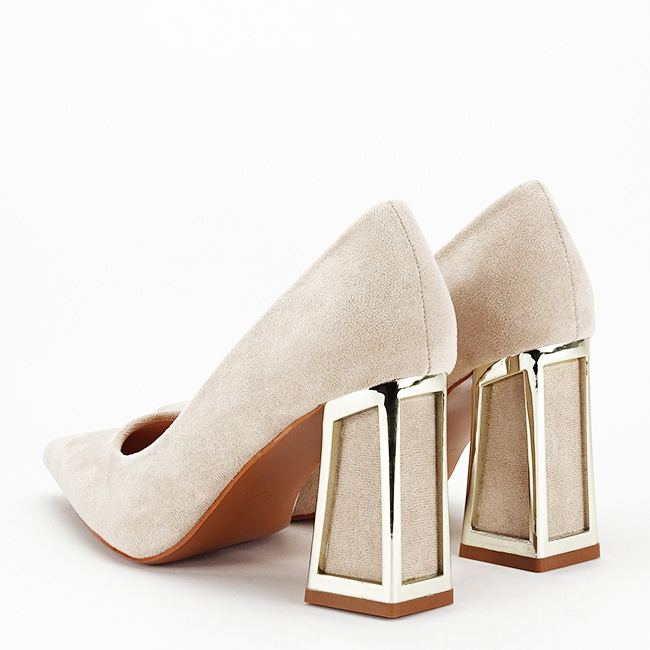 Pantofi nude cu toc comod 3870 02 [3]