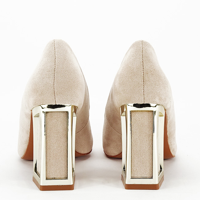 Pantofi nude cu toc comod 3870 02 [4]