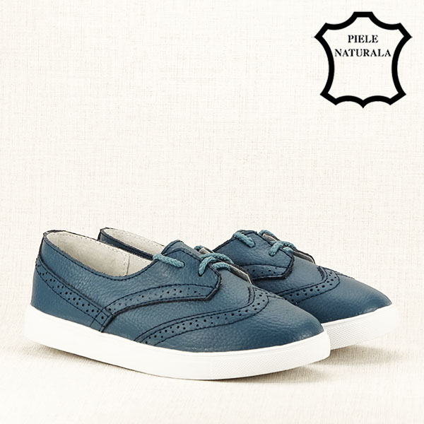 Pantofi oxford albastri Carla [4]