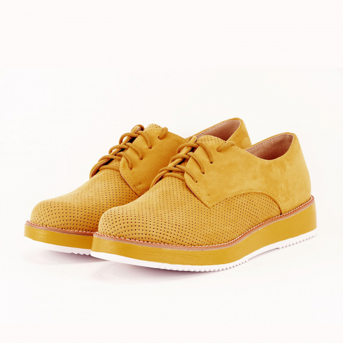 PANTOFI OXFORD GALBEN MUSTAR IULIA