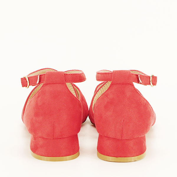 Pantofi rosu corai cu toc mic Carmen [6]