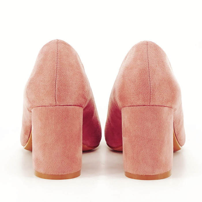 Pantofi roz cu toc gros Adelina [4]