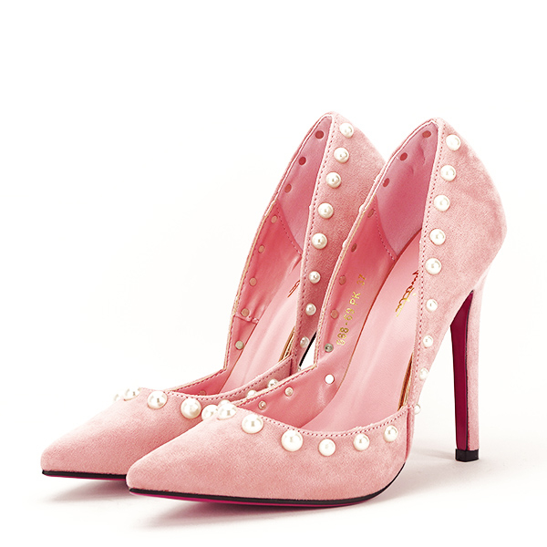 Pantofi roz decupati Carina