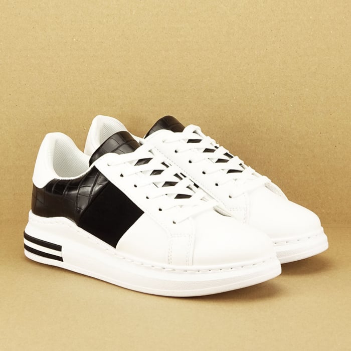 Sneakers alb cu negru Carise [4]