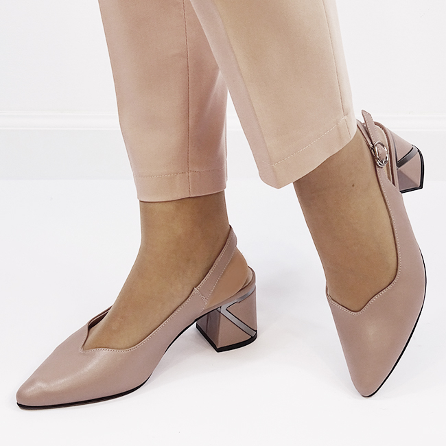 Pantofi taupe eleganti din piele naturala BY6883-4 02 [2]