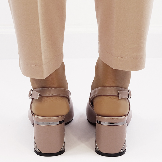 Pantofi taupe eleganti din piele naturala BY6883-4 02 [4]