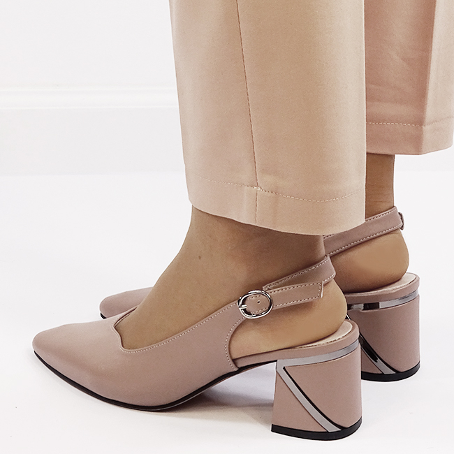 Pantofi taupe eleganti din piele naturala BY6883-4 02 [3]