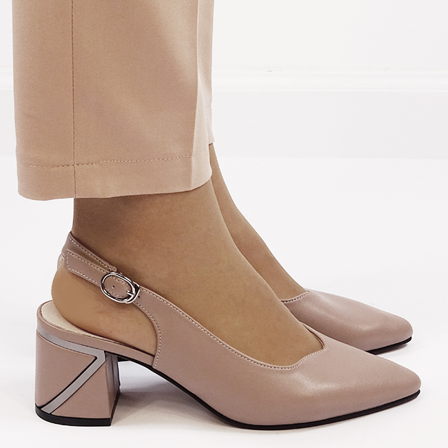 Pantofi taupe eleganti din piele naturala BY6883-4 02 [6]