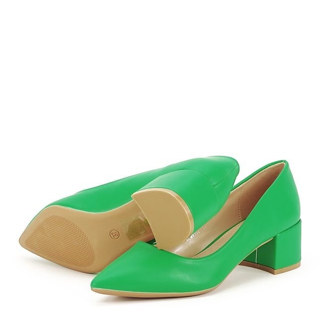 Pantofi verde crud cu toc mic Elena 01 [8]