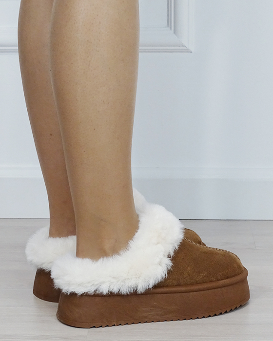 Papuci imblaniti camel UA-2051 M2 [5]