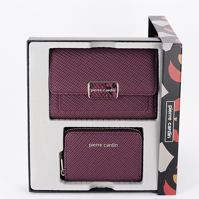 Pierre Cardin, Set de 2 piese portofel si portcart 6250+428BORDO M0 [7]