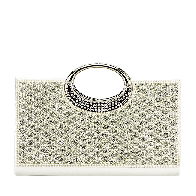 Plic elegant cu cristale BYH961 05 Alb [2]