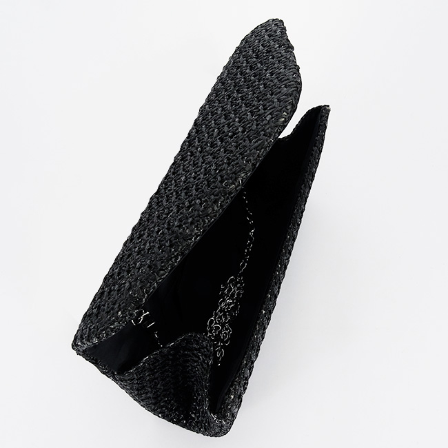 Plic negru cu model impletit BJH-755 07 [9]