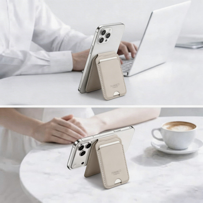 Port card bej cu blocare RFID, Suport ajustabil si Oglinda [3]