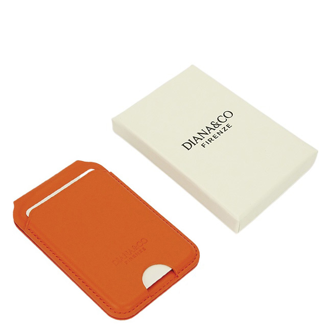 Port card portocaliu cu blocare RFID, Suport ajustabil si Oglinda [6]