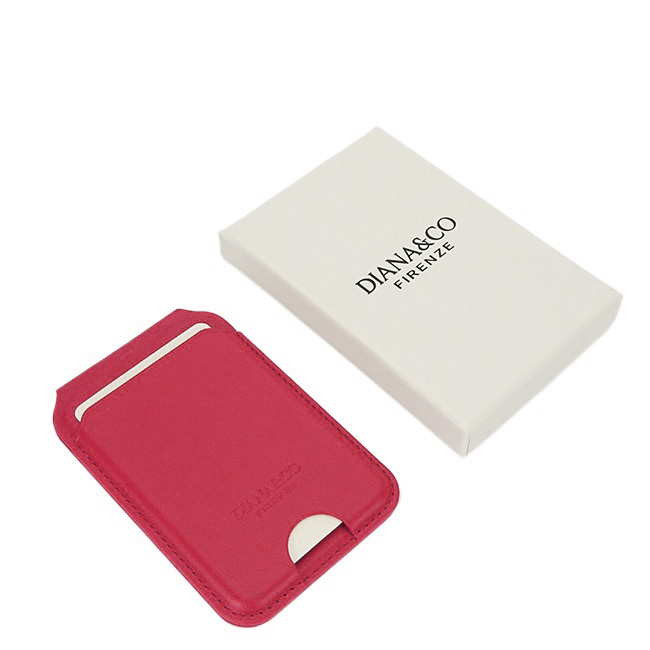 Port card rosu cu blocare RFID, Suport ajustabil si Oglinda [5]