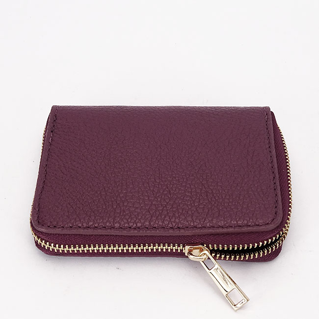 Portofel mic bordo din piele naturala 8912 07 [3]