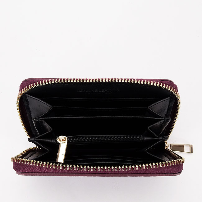 Portofel mic bordo din piele naturala 8912 07 [6]