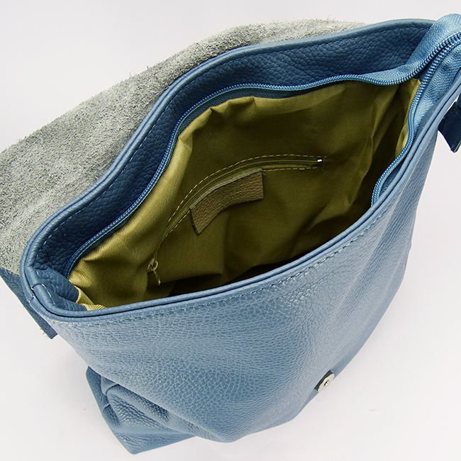 Rucsac 2 in 1 albastru din piele naturala 59741-28 122 [8]