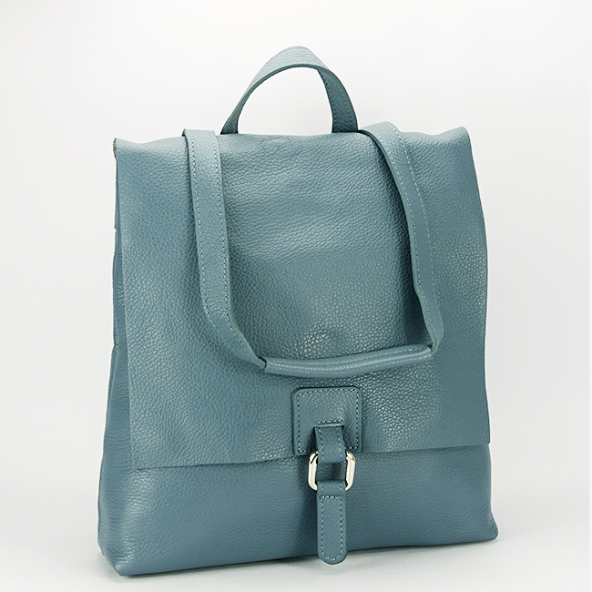 Rucsac 2 in 1 albastru verzui din piele naturala 59741-28 122 [3]