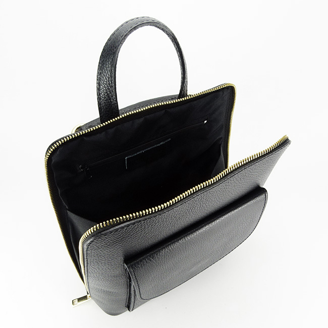 Rucsac 2 in 1 din piele naturala 8933 122 Negru [8]
