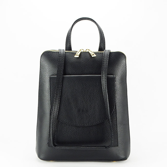 Rucsac 2 in 1 din piele naturala 8933 122 Negru [5]