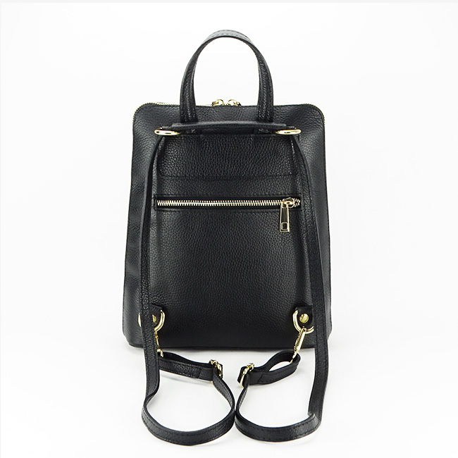 Rucsac 2 in 1 din piele naturala 8933 122 Negru [4]