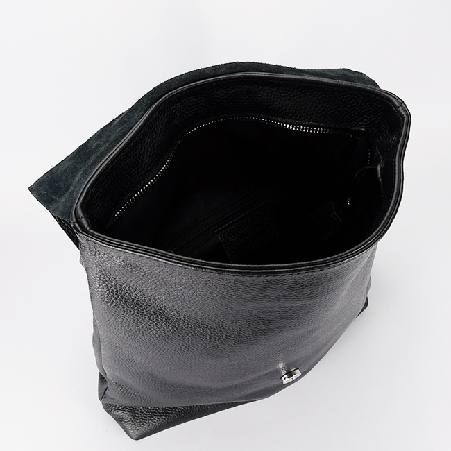 Rucsac 2 in 1 negru din piele naturala 5974-28 M11 [8]