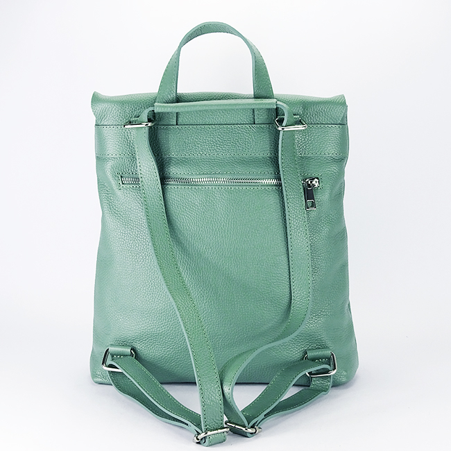 Rucsac 2 in 1 verde menta din piele naturala 5974-28 M11 [5]