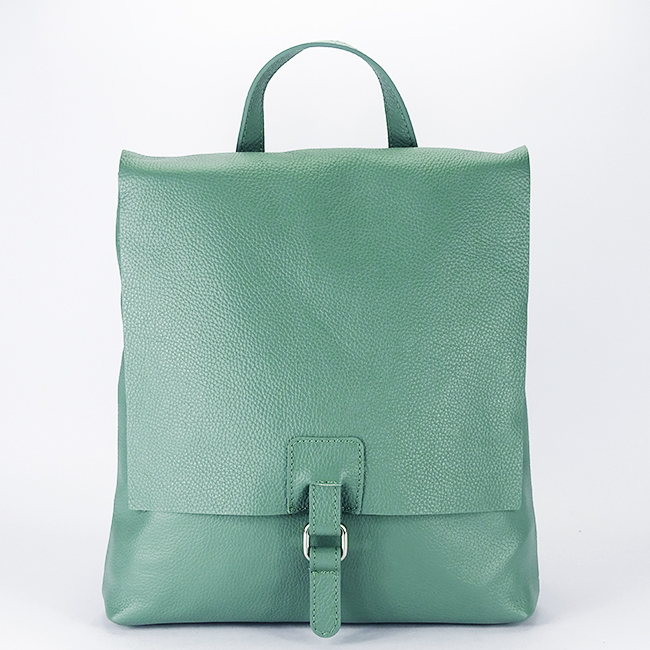 Rucsac 2 in 1 verde menta din piele naturala 5974-28 M11
