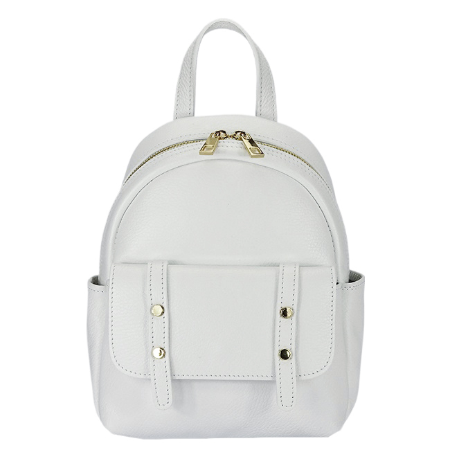 Rucsac alb din piele naturala 2079 127