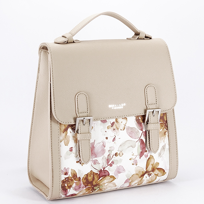 Rucsac bej cu imprimeu floral DHJ731-3 M11 [2]