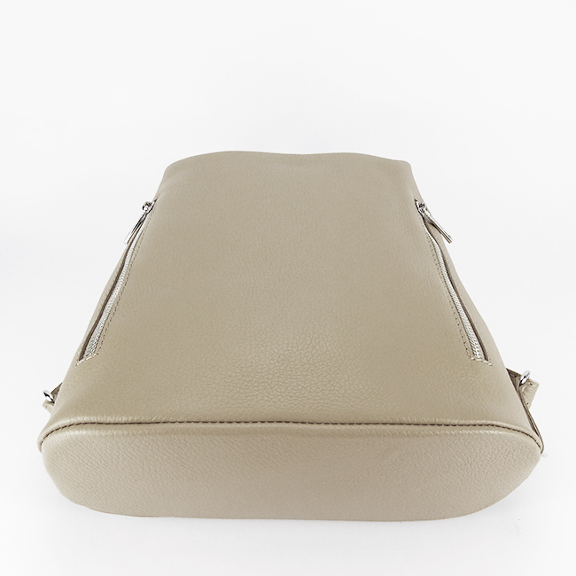 Rucsac bej din piele naturala 2 in 1 Lucia 121 [6]