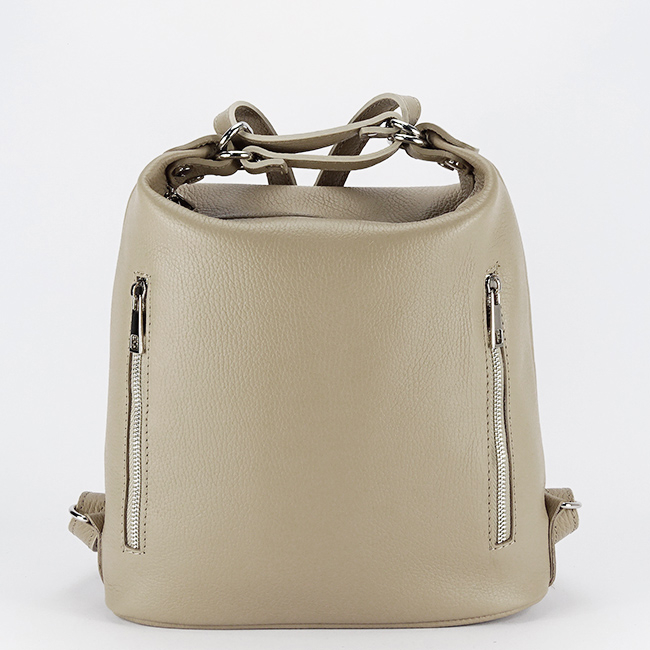 Rucsac bej din piele naturala 2 in 1 Lucia 121 [3]