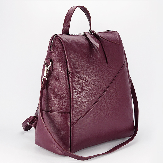 Rucsac burgundy din piele naturala 8918 122 [2]