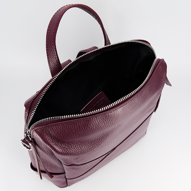 Rucsac burgundy din piele naturala 8918 122 [8]