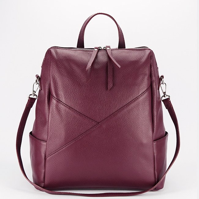 Rucsac burgundy din piele naturala 8918 122 [5]