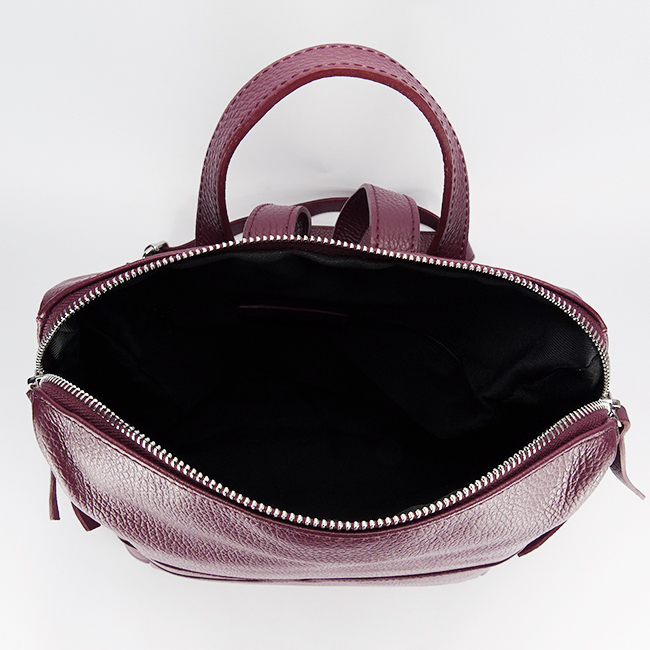 Rucsac burgundy din piele naturala 8918 122 [7]