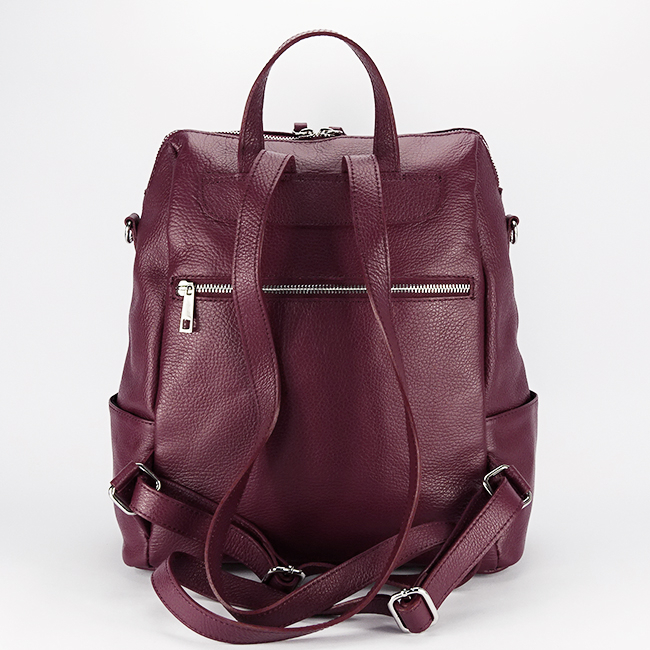 Rucsac burgundy din piele naturala 8918 122 [4]